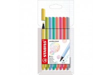 Etui carton x 8 stylos-feutres STABILO pointMax - coloris pastel