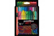 Etui carton x 24 feutres de dessin STABILO pointMax ARTY