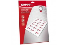 Kores Etiquette universelle, 63,5 x 33,9 mm, blanc