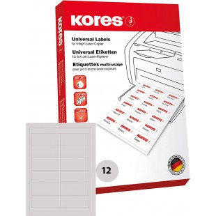 Kores Etiquette universelle, détachable, 97 x 42,3 mm,