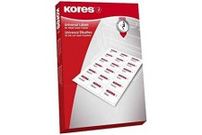 Kores Etiquette universelle, 210 x 74 mm, blanc