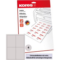 Kores Etiquettes Universal Power, 105 x 148,5 mm, blanc