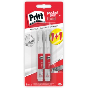 Pritt stylo correcteur Pocket Pen Fluid, carte blister de 2