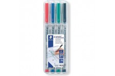 STAEDTLER Marqueur non permanent 316F Lumocolor, étui de 4