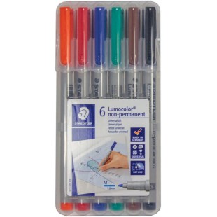 STAEDTLER Marqueur non permanent 315M Lumocolor, étui de 6