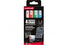 uni-ball Marqueur craie Chalk marker PWE5M/4 PF, étui de 4