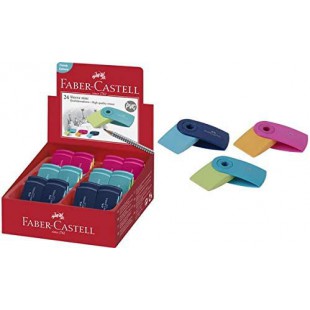 Lot de 24 : FABER-CASTELL Gomme en plastique SLEEVE MINI, assorti