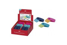 Lot de 24 : FABER-CASTELL Gomme en plastique SLEEVE MINI, assorti