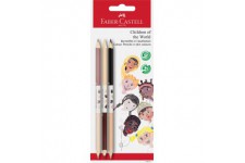 FABER-CASTELL Crayon de couleur Children of the World, par 3