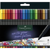 FABER-CASTELL Feutre pointe fine GRIP FINEPEN, étui de 30