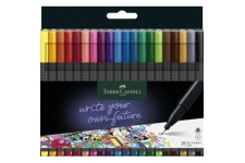 FABER-CASTELL Feutre pointe fine GRIP FINEPEN, étui de 30