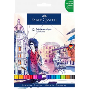 FABER-CASTELL Marqueur aquarelle doréFABER, étui de 12