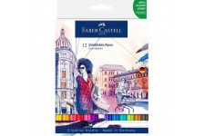 FABER-CASTELL Marqueur aquarelle doréFABER, étui de 12