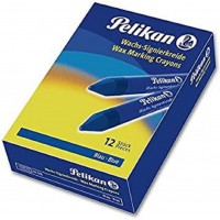 Lot de 12 : Pelikan Crayons de cire à marquer 772, bleu, diamètre: 12 mm