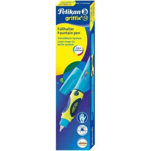 Pelikan Stylo plume griffix Neon Fresh Blue, pour gauchers