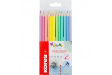 Kores Crayon de couleur 'Kolores Pastel', étui carton de 12