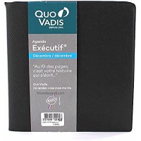 QUO VADIS Agenda 'Exécutif' 2023, 160 x 160 mm, Impala noir