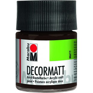 Marabu Peinture acrylique 'Decormatt', marron foncé, 50 ml,