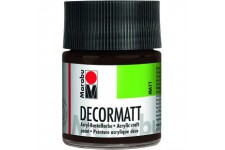 Marabu Peinture acrylique 'Decormatt', marron foncé, 50 ml,