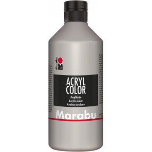 Marabu Peinture acrylique Acryl Color, 500 ml, argent 082