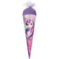 Pochette Cadeau En Forme De Portrait De Licorne - 35 Cm - Avec Fermeture En Tulle Ronde - Pour Sucreries