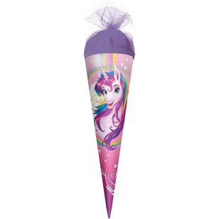 Pochette Cadeau En Forme De Portrait De Licorne - 35 Cm - Avec Fermeture En Tulle Ronde - Pour Sucreries