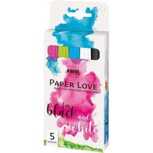 KREUL Set de marqueurs 'PaperLove', 5 pièces