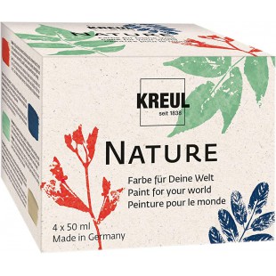 KREUL Peinture créative Nature, set de 4 x 50 ml