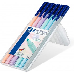 STAEDTLER Stylo feutre triplus color pastel, étui de 6