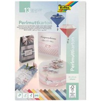 folia Carton nacré, (L)250 x (H)350 mm, 13 feuilles