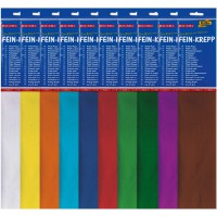 folia Papier crépon, 500 mm x 2,5 m, 32 g/m2, assorti