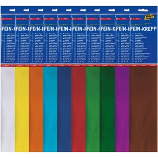 folia Papier crépon, 500 mm x 2,5 m, 32 g/m2, assorti