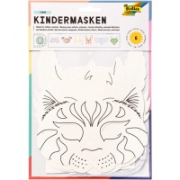 folia Masques pour enfants, en carton, 6 motifs assortis