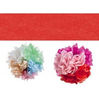 folia Papier de soie, (L)500 x (H)700mm, 20 g/m2, rouge