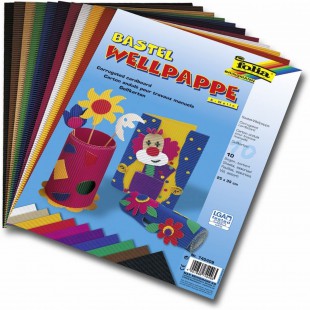 folia Carton ondulé, (L)500 x (H)700 mm, noir