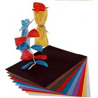 Lot de 10 : folia Soie de paille, (L)470 x (H)640 mm, rouge pur
