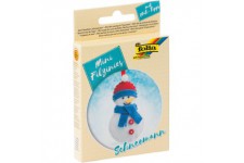 folia Mini kit de feutrine 'Filzinies', bonhomme de neige