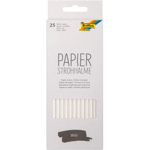 folia Paille en papier 'WHITE', longueur : 200 mm