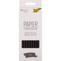 folia Paille en papier 'BLACK', longueur : 200 mm