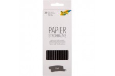 folia Paille en papier 'BLACK', longueur : 200 mm
