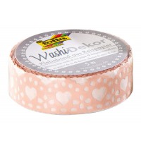 folia Bordure décorative décor Washi 'PETITS COEURS', rose