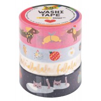 folia Ruban adhésif décoratif Washi-Tape Noël FALALA, set 4