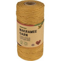 folia Fil de macramé MUSTARD FIELD, longueur: 100 m