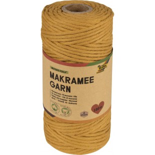 folia Fil de macramé MUSTARD FIELD, longueur: 100 m