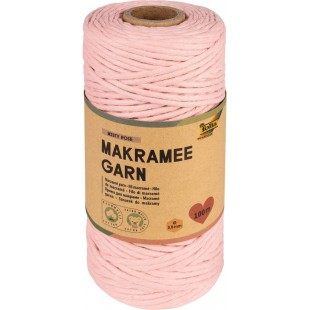 folia Fil de macramé MISTY ROSE, longueur: 100 m