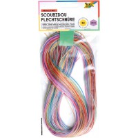 folia Fils en plastique pour scoubidou Metallic Mix, L: 1 m