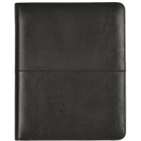 Alassio Serviette classeur 'LIMONE', A4, cuir nappa, noir