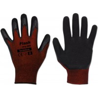 Bradas Gants de travail Flash Grip RED, noir/rouge, L