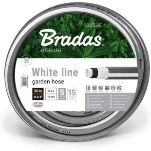 Bradas Tuyau d'arrosege WHITE LINE, 3/4', argent/blanc, 20 m