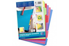 Oxford Intercalaires carton, uni, A4, multicolore, 6 touches